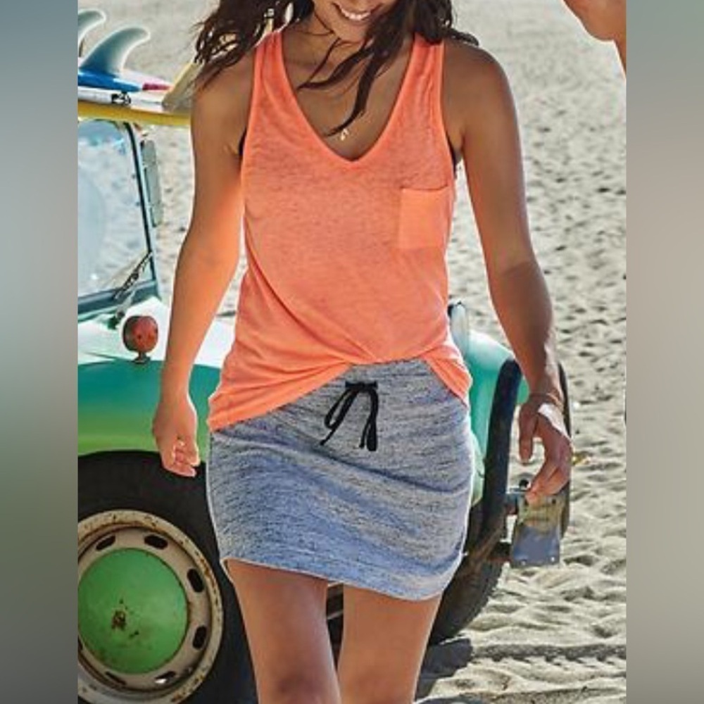 Women’s Athleta Downplay Drawstring Heathered Athletic Skirt Large - Picture 2 of 16